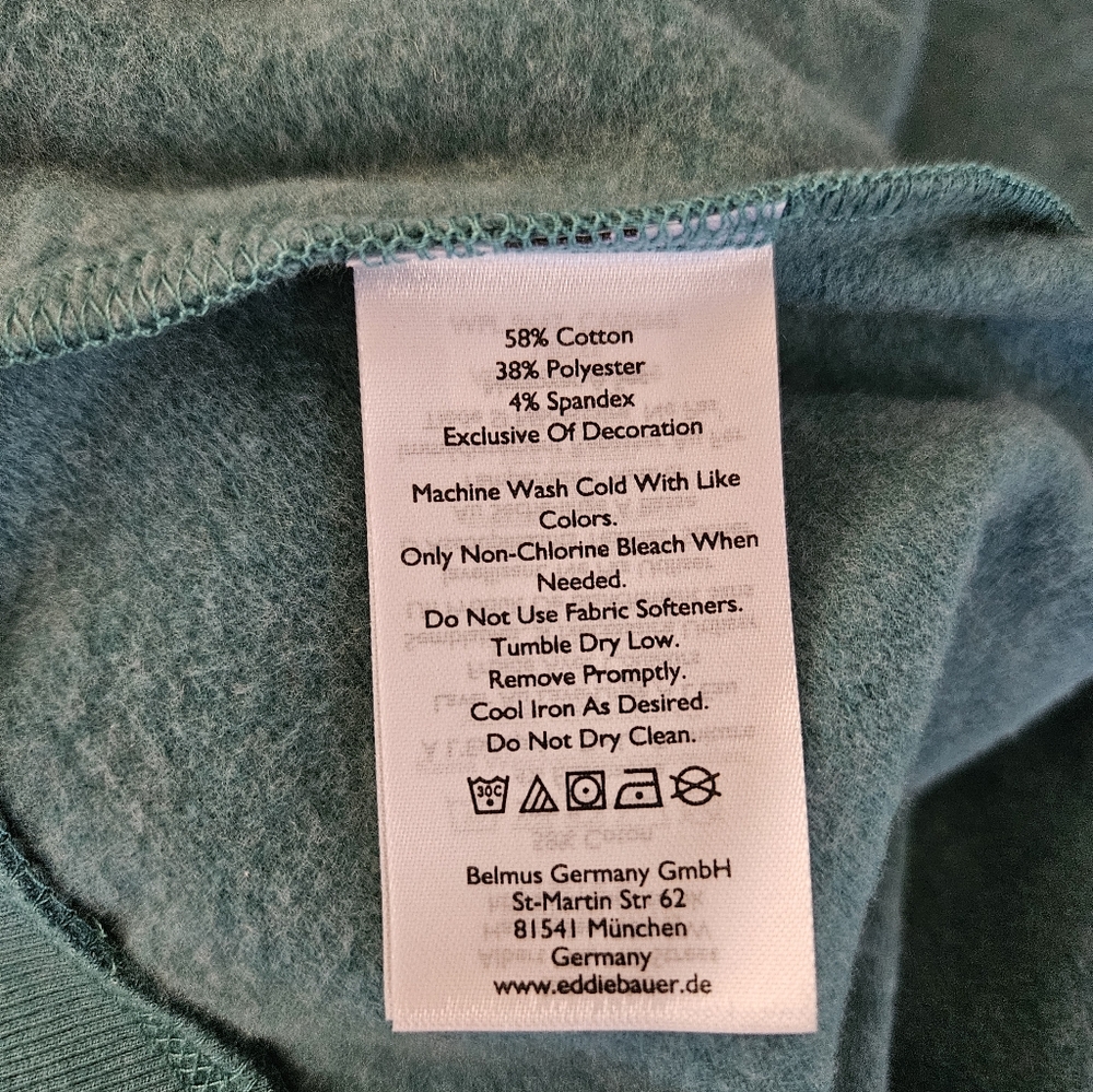 NWT.Eddie Bauer Teal Zip-Up Hoodie..Size Small - Picture 6 of 7